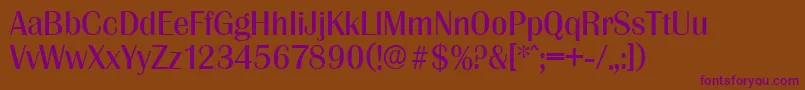 GrenobleserialRegular Font – Purple Fonts on Brown Background