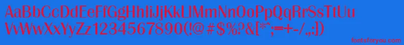 GrenobleserialRegular Font – Red Fonts on Blue Background