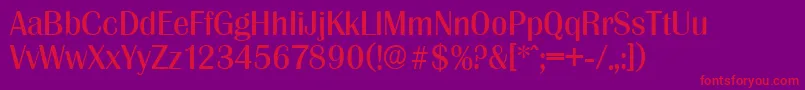 GrenobleserialRegular Font – Red Fonts on Purple Background