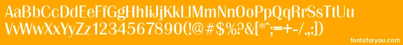GrenobleserialRegular Font – White Fonts on Orange Background