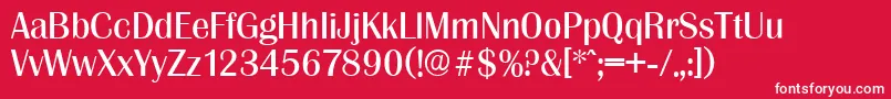 GrenobleserialRegular Font – White Fonts on Red Background