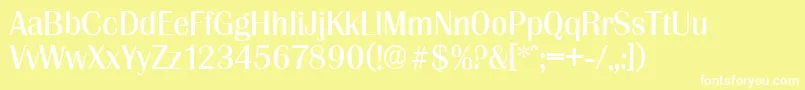GrenobleserialRegular Font – White Fonts on Yellow Background