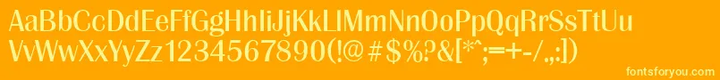 GrenobleserialRegular Font – Yellow Fonts on Orange Background