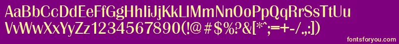 GrenobleserialRegular Font – Yellow Fonts on Purple Background