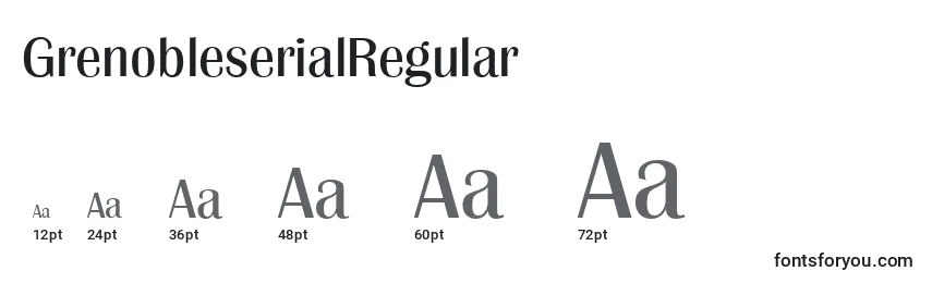GrenobleserialRegular Font Sizes