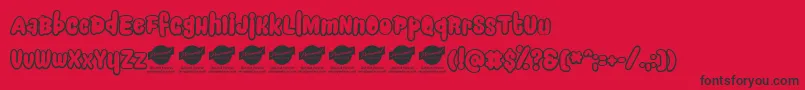 SnackercomicPerosnaluseonly Font – Black Fonts on Red Background