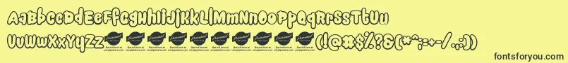 SnackercomicPerosnaluseonly Font – Black Fonts on Yellow Background