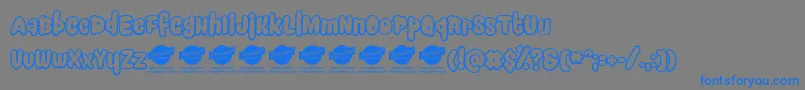 SnackercomicPerosnaluseonly Font – Blue Fonts on Gray Background