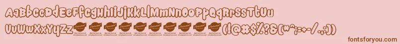 SnackercomicPerosnaluseonly Font – Brown Fonts on Pink Background