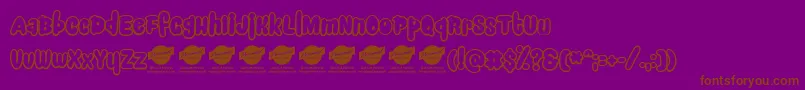 SnackercomicPerosnaluseonly Font – Brown Fonts on Purple Background