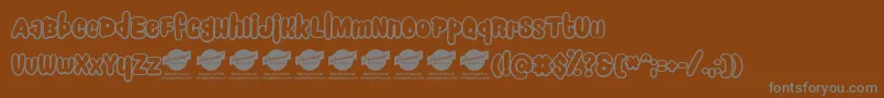 SnackercomicPerosnaluseonly Font – Gray Fonts on Brown Background