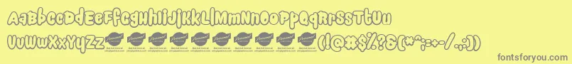 SnackercomicPerosnaluseonly Font – Gray Fonts on Yellow Background