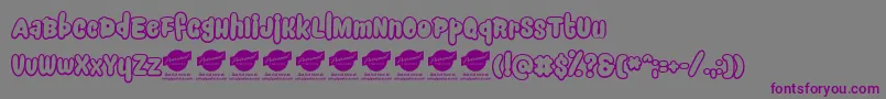 SnackercomicPerosnaluseonly Font – Purple Fonts on Gray Background