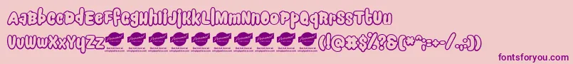 SnackercomicPerosnaluseonly Font – Purple Fonts on Pink Background