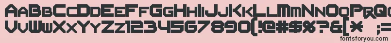 Flipbash-Schriftart – Schwarze Schriften auf rosa Hintergrund