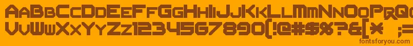Flipbash Font – Brown Fonts on Orange Background