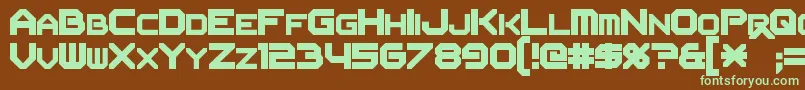 Flipbash-fontti – vihreät fontit ruskealla taustalla
