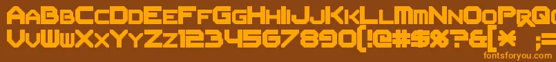 Flipbash Font – Orange Fonts on Brown Background