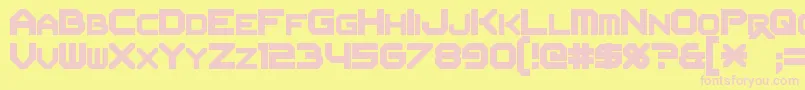 Flipbash Font – Pink Fonts on Yellow Background