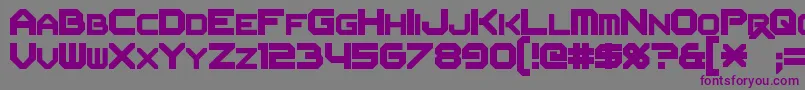 フォントFlipbash – 紫色のフォント、灰色の背景