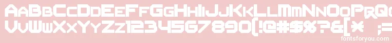 Flipbash-Schriftart – Weiße Schriften auf rosa Hintergrund