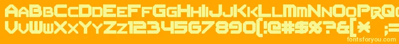 More about Flipbash Font Flipbash Font – Yellow Fonts on Orange Background