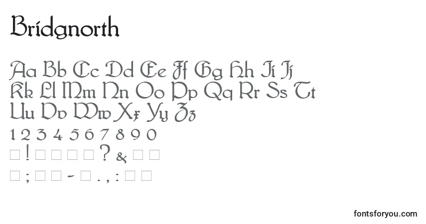 Schriftart Bridgnorth – Alphabet, Zahlen, spezielle Symbole