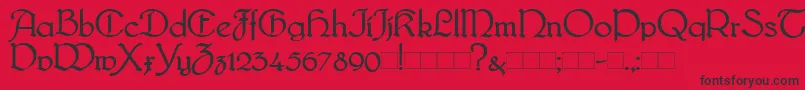 Bridgnorth Font – Black Fonts on Red Background