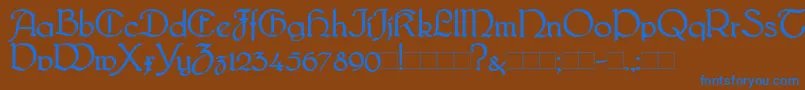 Bridgnorth Font – Blue Fonts on Brown Background