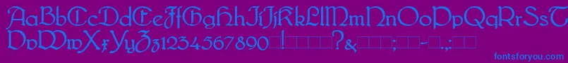 Bridgnorth Font – Blue Fonts on Purple Background