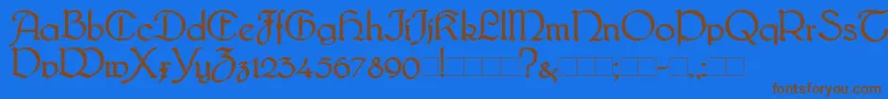 Bridgnorth Font – Brown Fonts on Blue Background