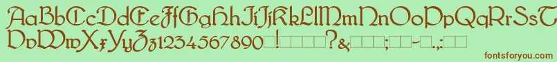 Bridgnorth Font – Brown Fonts on Green Background