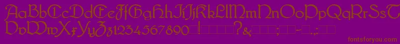 Bridgnorth Font – Brown Fonts on Purple Background