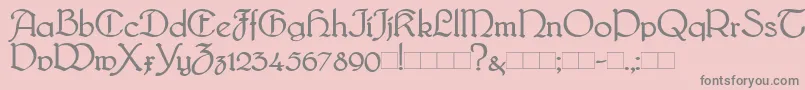 Bridgnorth Font – Gray Fonts on Pink Background