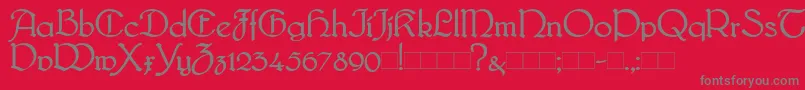 Bridgnorth Font – Gray Fonts on Red Background