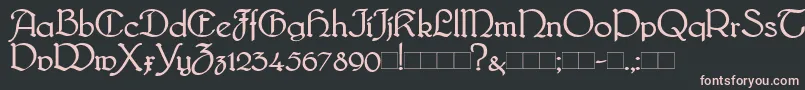 Bridgnorth Font – Pink Fonts on Black Background