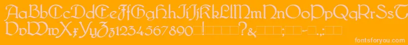 Bridgnorth Font – Pink Fonts on Orange Background