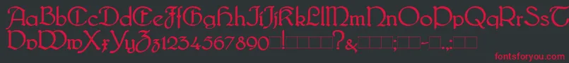 Bridgnorth Font – Red Fonts on Black Background