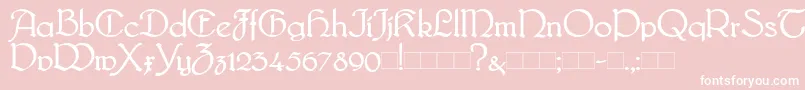 Bridgnorth Font – White Fonts on Pink Background