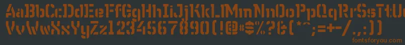 Шрифт WcWunderbachR – коричневые шрифты на чёрном фоне