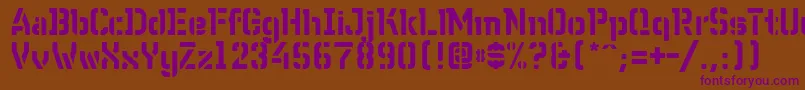 WcWunderbachR Font – Purple Fonts on Brown Background