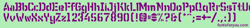 WcWunderbachR Font – Purple Fonts on Green Background