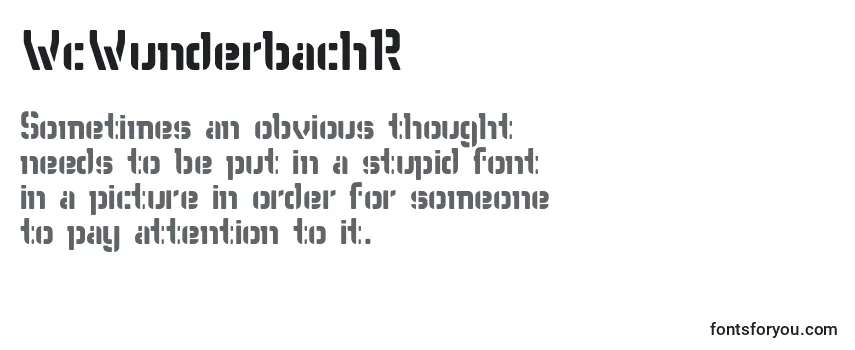 WcWunderbachR (84666) フォントのレビュー
