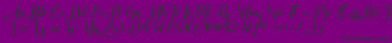 TheHeartOfEverythingTtf-Schriftart – Schwarze Schriften auf violettem Hintergrund