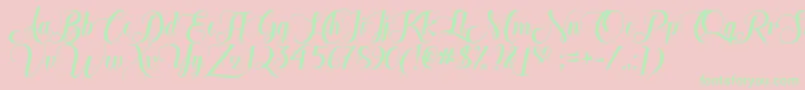 TheHeartOfEverythingTtf-Schriftart – Grüne Schriften auf rosa Hintergrund