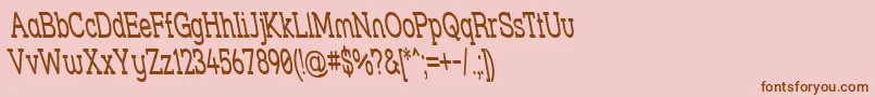Strslsnr-fontti – ruskeat fontit vaaleanpunaisella taustalla