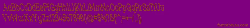 Шрифт Strslsnr – коричневые шрифты на фиолетовом фоне