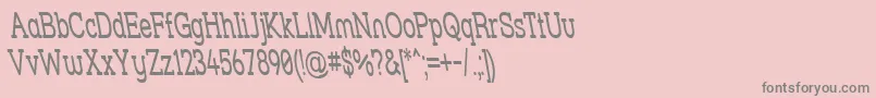 フォントStrslsnr – ピンクの背景に灰色の文字