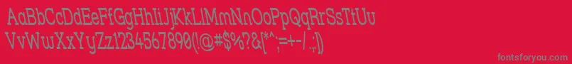 Strslsnr-fontti – harmaat kirjasimet punaisella taustalla