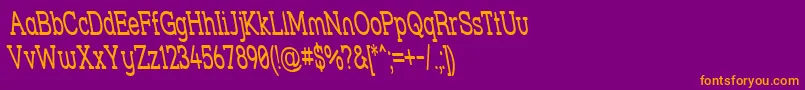 Шрифт Strslsnr – оранжевые шрифты на фиолетовом фоне